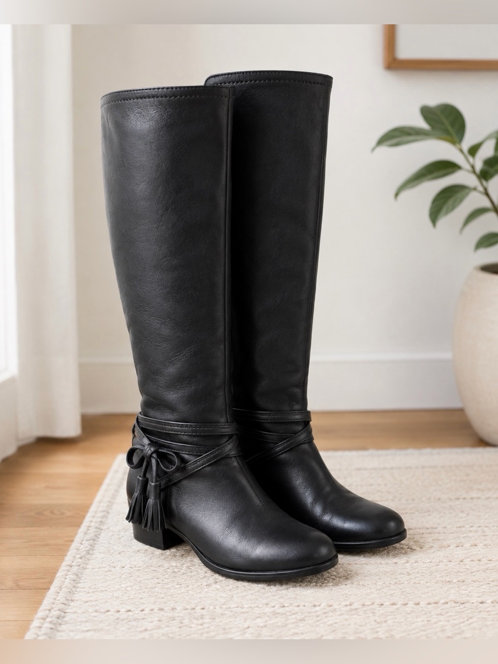 Lauren ralph Lauren size 7B black leather Geena riding boots